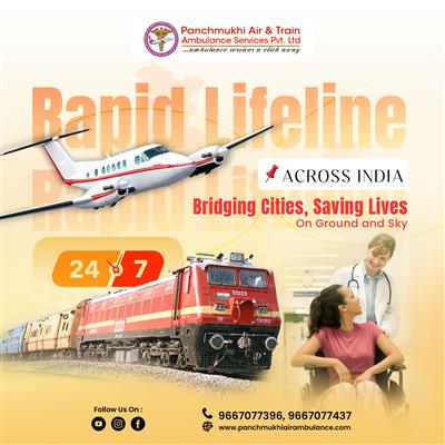 Panchmukhi Air and Train Ambulance Services in Mumbai offer specialized services