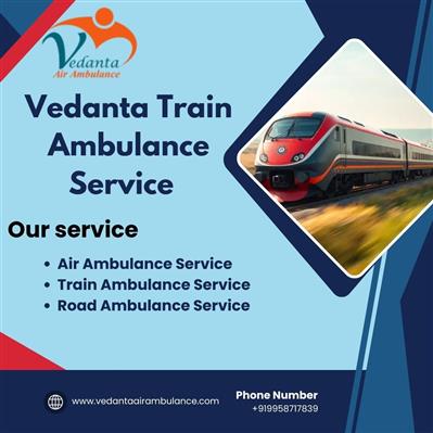 Choice Vedanta train ambulance services in Raipur with modern and medical facili