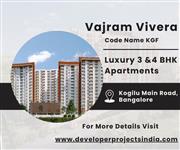 Vajram Vivera Modern 3 & 4 BHK Luxury Apartments on Kogilu Main Road, Bangalore