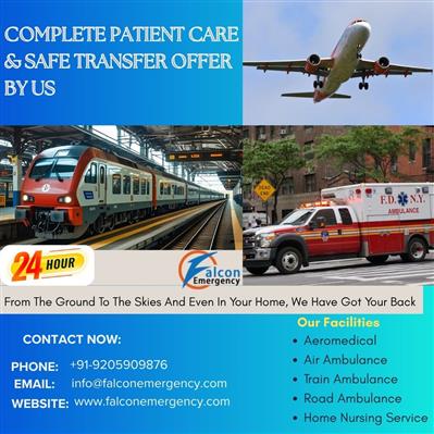 The Falc Emergency Train Ambulance in Ranchi offers Trouble-free Transit