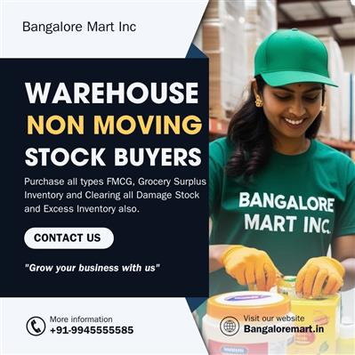 Warehouse FMCG and Surplus Non-moving Stock Buyers in Bangalore