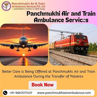 Hire Panchmukhi Air and Train Ambulance Service in Gaya with ICU Facility