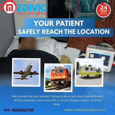Pick Medivic Aviation Train Ambulance in Raipur to get patients to the hospital
