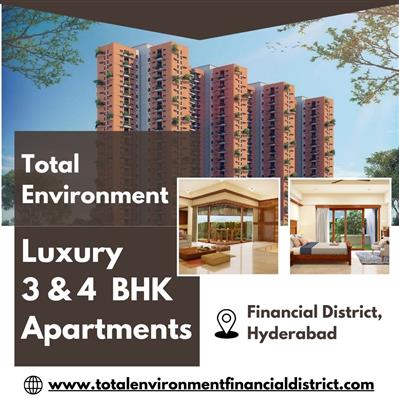 Total Environment 3 and 4 BHK Luxury Apartments in Financial District Hyderabad