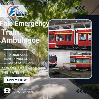 Falc Emergency Train Ambulance Service in Patna Provides the Best Solution Regar