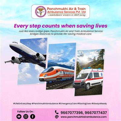 Panchmukhi Air and Train Ambulance Service in Delhi, ensures that the critical