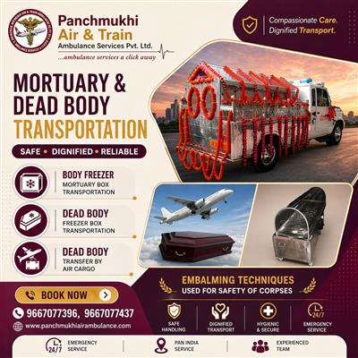 Panchmukhi Dead Body Transfer in Varanasi by Air Cargo- fast, safe and reliable