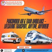 Book an ICU Panchmukhi Air and Train Ambulance Service in Guwahati