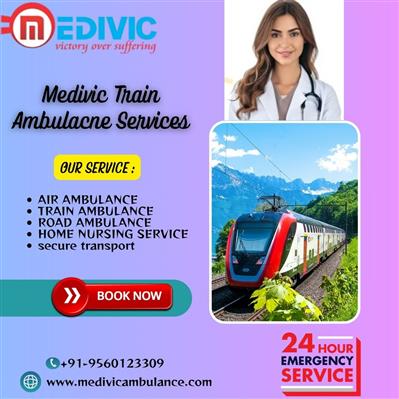 Medivic Train Ambulance in Guwahati transports patients to their destination
