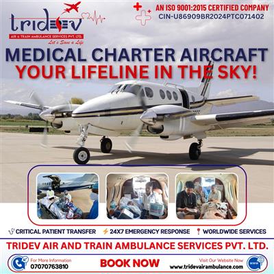 Most Demanded Tridev Air Ambulance Services in Delhi Is for Relocation