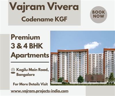 Vajram Vivera Exquisite 3 & 4 BHK Residences Redefining Luxury Living in Kogilu