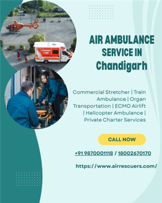 Swift Air Ambulance Services in Chandigarh – High-Quality Care, Low Prices