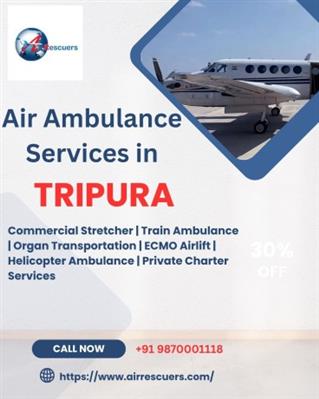 Air Ambulance Services in Tripura 24/7 Emergency Care at Low Cost