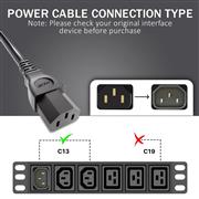 FEDUS 16A 250v Heavy Duty Copper Power Cord 16 Amp Indian Power Plug to IEC 13 S
