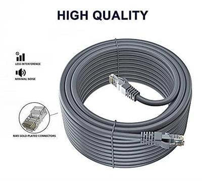 FEDUS Cat6 Heavy Duty Outdoor Cable Weatherproof/UV Resistant 1000mbps Ethernet