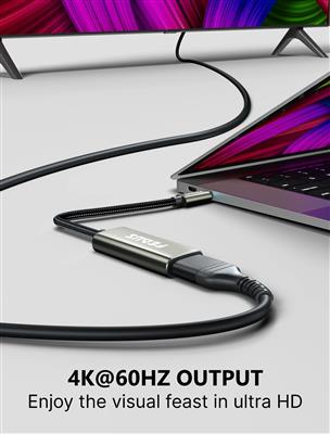 FEDUS Usb C To Hdmi Adapter 4K@60Hz Type-C To Hdmi Female Converter Cable, Porta