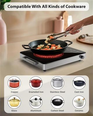 FEDUS 2200 Watts Infrared Cooktop, Energy Efficient Cook & Grill Infrared Stove,