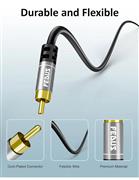 FEDUS RCA to RCA Cable Double Shielded Oxygen-Free Copper Gold Plated 2RCA to 2R