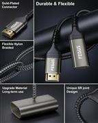 FEDUS HDMI Extension Cable Support 4K@60Hz 3D HDR, Male to Female HDMI Extender