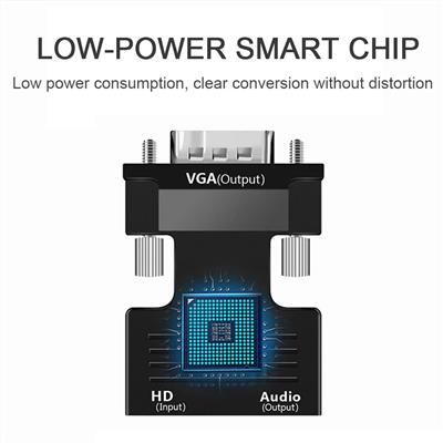 FEDUS VGA to HDMI Converter Cable, VGA to HDMI Adapter with Audio, 1080P Video D