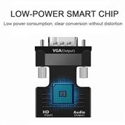 FEDUS VGA to HDMI Converter Cable, VGA to HDMI Adapter with Audio, 1080P Video D