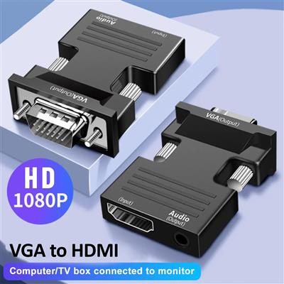 FEDUS VGA to HDMI Converter Cable, VGA to HDMI Adapter with Audio, 1080P Video D