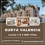 Surya Valencia - Exclusive 4 & 5 BHK Luxury Villas in North Bangalore