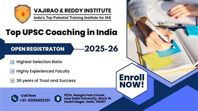 Top UPSC Coaching in India- Vajirao and Reddy Institute