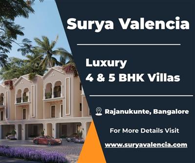Surya Valencia - Luxury 4 & 5 BHK Villas on Doddaballapur Road, Rajanukunte