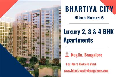 Bhartiya City Nikoo Homes 6 - Luxury 2, 2.5, 3, 3.5, and 4 BHK Homes in Kogilu