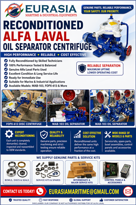 Alfa Laval oil separator purifier spare parts MAB-103B, MAB-104, MAB-205