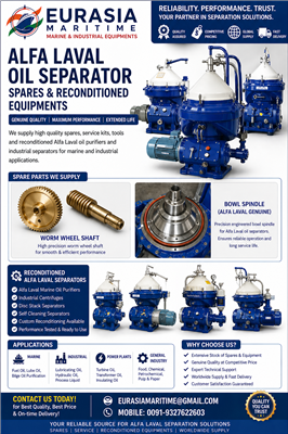 Alfa Laval oil separator purifier spare parts MAB-103B, MAB-104, MAB-205