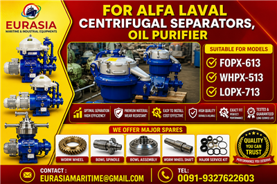Alfa Laval oil separator purifier spare parts MAB-103B, MAB-104, MAB-205