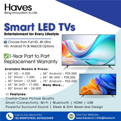 Buy Best Quality Smart Android LED TVs and Home Appliances
