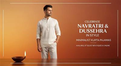 Kurta for Navratri: Minimalist Dussehra Kurta Pajama for Men