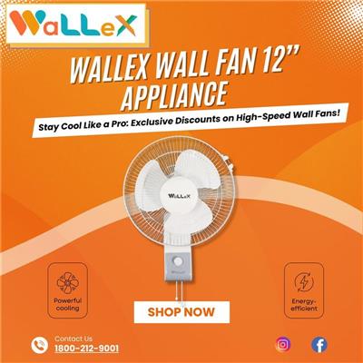 Buy Wallex Wall Fan 12 Inch Online at Best Price | 1800-212-9001