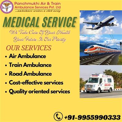 Panchmukhi Train Ambulance from Guwahati provides a trained team for transfers