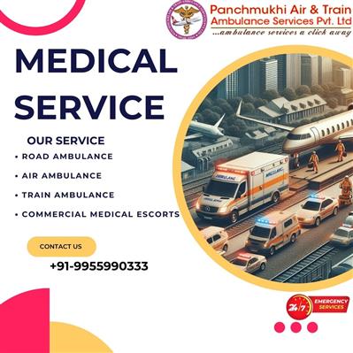 Panchmukhi Train Ambulance from Ranchi – Guarantees Low Risk Long Distance Medic