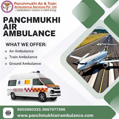 Always Hire at Minimum Fare Panchmukhi Air Ambulance in Raipur