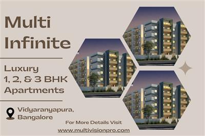Modern 1, 2 & 3 BHK Apartments in Vidyaranyapura | Multi Infinite Luxury Homes