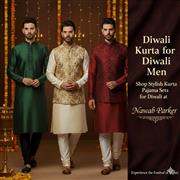Kurta for Diwali Men – Shop Stylish Kurta Pajama Sets for Diwali at Nawab Parker