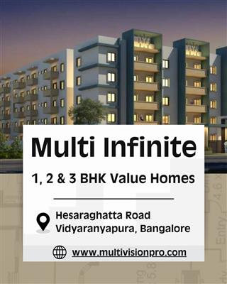 Multi Infinite Luxury Apartments - 1, 2 & 3 BHK Homes on Hesaraghatta Road