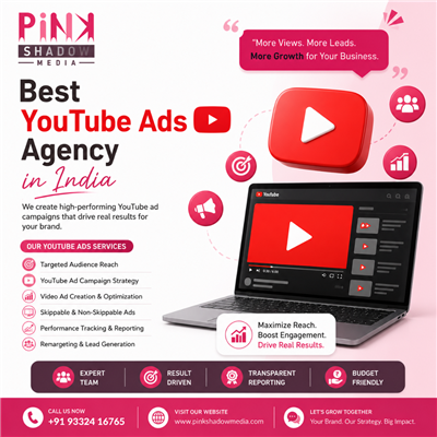 Best YouTube Ads Agency in India | Pink Shadow Media