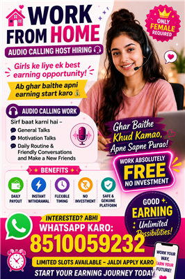 Work From Home Opportunity Voice Process Daily Payout Part Time