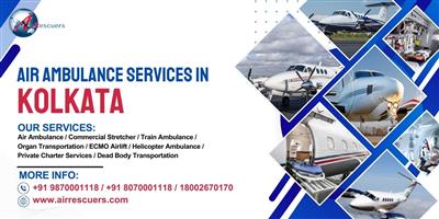 Emergency Air Ambulance Services in Kolkata with Doctors