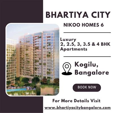 Bhartiya City Nikoo Homes 6 - Premium 2, 3 & 4 BHK Flats in North Bangalore
