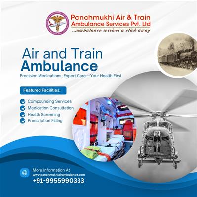 Book Panchmukhi Air and Train Ambulance Services in Ahmedabad, Which Provide Lif