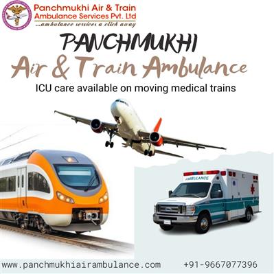 Panchmukhi Train Ambulance in Ranchi ensures that patients experience no setback