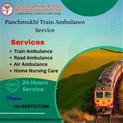 Panchmukhi Train Ambulance from Guwahati to Delhi transport your Serious patient