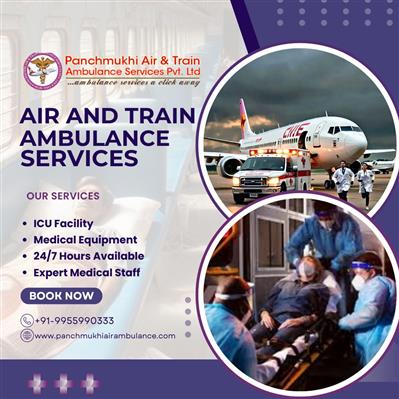Panchmukhi Air and Train Ambulance in Ahmedabad Provides A Supportive Medical Te